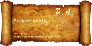 Pekker Atala névjegykártya
